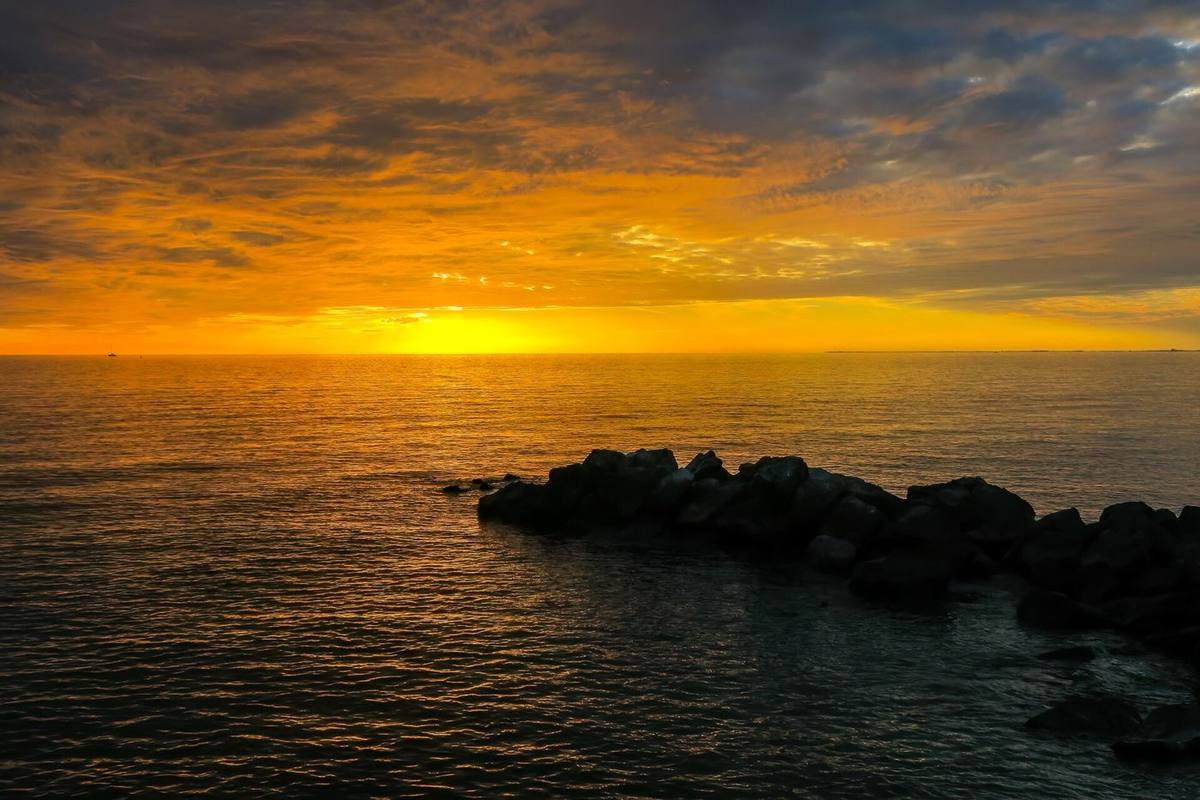 Tramonto sul golfo